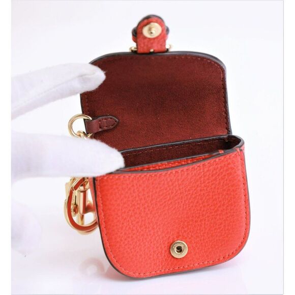 NWT Coach Saddle Bag Charm Keychain in Red - Picture 8 of 12
